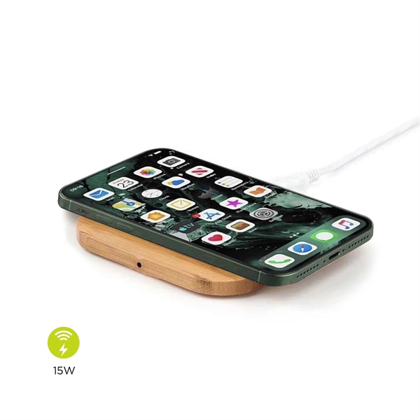 Nature Inspired Bamboo Fast Charging 15W Pad - Nature Inspired Bamboo Fast Charging 15W Pad - Image 3 of 3