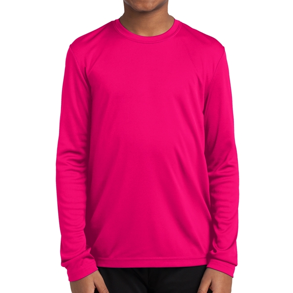 Sport-Tek® PosiCharge® Youth's Long-Sleeved T-Shirt - Sport-Tek® PosiCharge® Youth's Long-Sleeved T-Shirt - Image 4 of 18