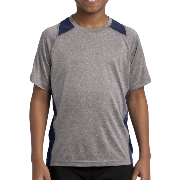 Sport-Tek® Youth's Colorblocked Heather T-Shirt - Sport-Tek® Youth's Colorblocked Heather T-Shirt - Image 2 of 11