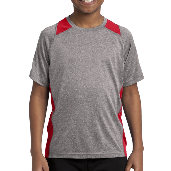 Sport-Tek® Youth's Colorblocked Heather T-Shirt - Sport-Tek® Youth's Colorblocked Heather T-Shirt - Image 3 of 11