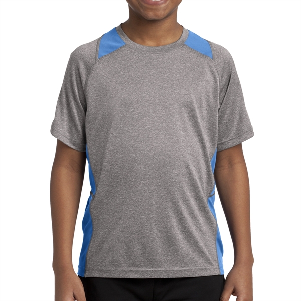 Sport-Tek® Youth's Colorblocked Heather T-Shirt - Sport-Tek® Youth's Colorblocked Heather T-Shirt - Image 5 of 11