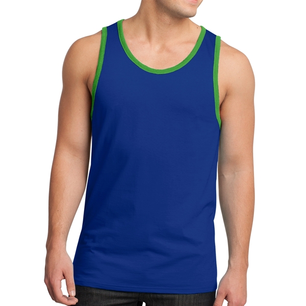 District® Male Youth's Cotton Ringer Tank Top - District® Male Youth's Cotton Ringer Tank Top - Image 4 of 10