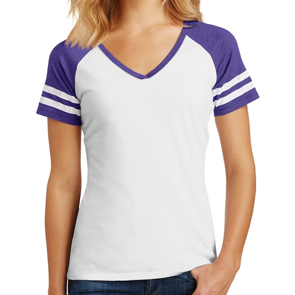 District Made® Women's Varsity V-Neck T-Shirt - District Made® Women's Varsity V-Neck T-Shirt - Image 1 of 7