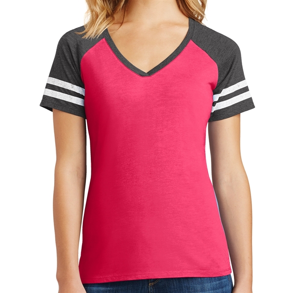 District Made® Women's Varsity V-Neck T-Shirt - District Made® Women's Varsity V-Neck T-Shirt - Image 3 of 7