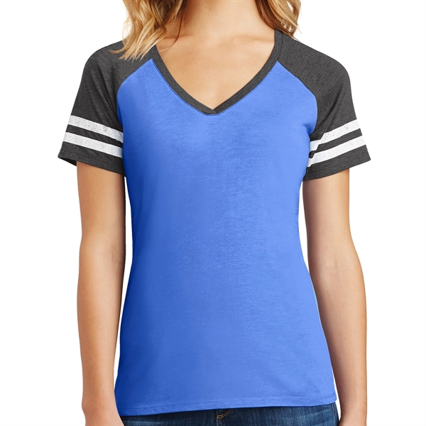 District Made® Women's Varsity V-Neck T-Shirt - District Made® Women's Varsity V-Neck T-Shirt - Image 4 of 7