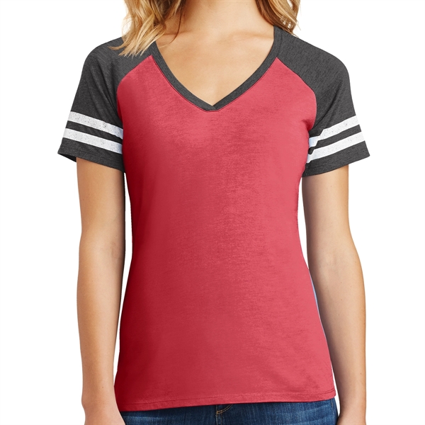 District Made® Women's Varsity V-Neck T-Shirt - District Made® Women's Varsity V-Neck T-Shirt - Image 5 of 7