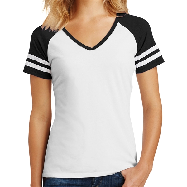 District Made® Women's Varsity V-Neck T-Shirt - District Made® Women's Varsity V-Neck T-Shirt - Image 6 of 7