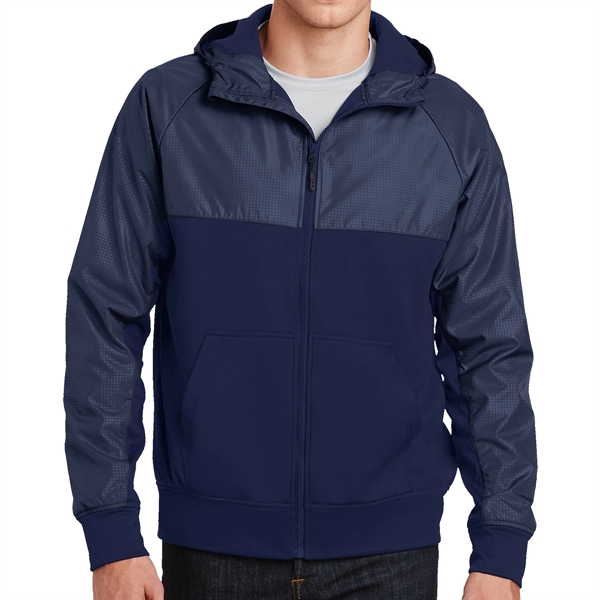 Embossed Moisture-Wicking Full Zipper Jacket - Embossed Moisture-Wicking Full Zipper Jacket - Image 1 of 4