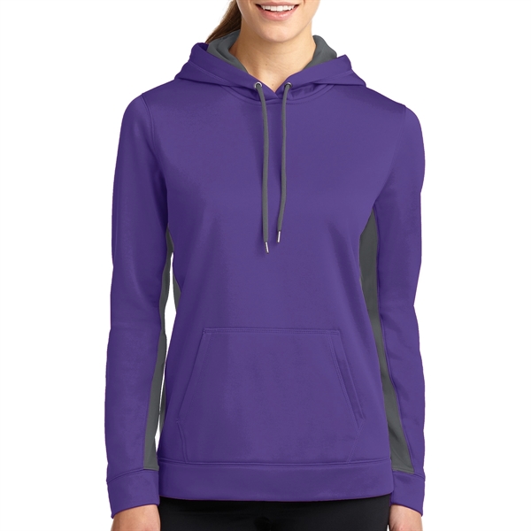 Sport-on Ladies' Colorblock Hooded Pullover - Sport-on Ladies' Colorblock Hooded Pullover - Image 2 of 9