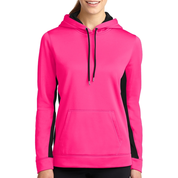 Sport-on Ladies' Colorblock Hooded Pullover - Sport-on Ladies' Colorblock Hooded Pullover - Image 3 of 9