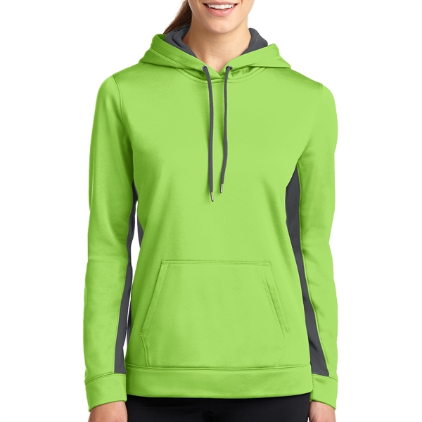 Sport-on Ladies' Colorblock Hooded Pullover - Sport-on Ladies' Colorblock Hooded Pullover - Image 4 of 9