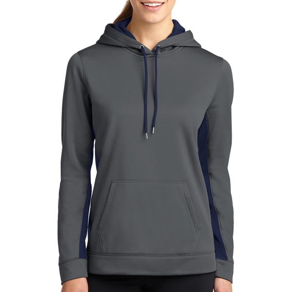 Sport-on Ladies' Colorblock Hooded Pullover - Sport-on Ladies' Colorblock Hooded Pullover - Image 6 of 9