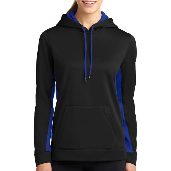 Sport-on Ladies' Colorblock Hooded Pullover - Sport-on Ladies' Colorblock Hooded Pullover - Image 7 of 9