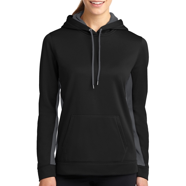 Sport-on Ladies' Colorblock Hooded Pullover - Sport-on Ladies' Colorblock Hooded Pullover - Image 9 of 9