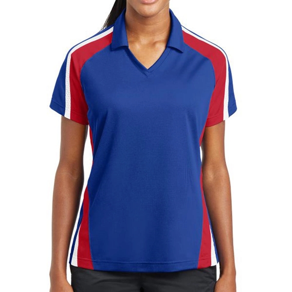 Sport-Tek® Women's Tricot Polo Shirt - Sport-Tek® Women's Tricot Polo Shirt - Image 3 of 12