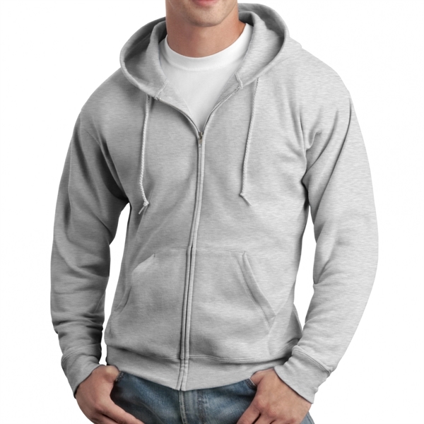 Hanes® EcoSmart® Zippered Sweatshirt Hoodie - Hanes® EcoSmart® Zippered Sweatshirt Hoodie - Image 2 of 7