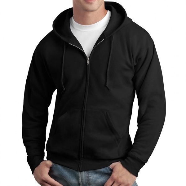 Hanes® EcoSmart® Zippered Sweatshirt Hoodie - Hanes® EcoSmart® Zippered Sweatshirt Hoodie - Image 3 of 7