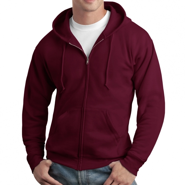 Hanes® EcoSmart® Zippered Sweatshirt Hoodie - Hanes® EcoSmart® Zippered Sweatshirt Hoodie - Image 7 of 7