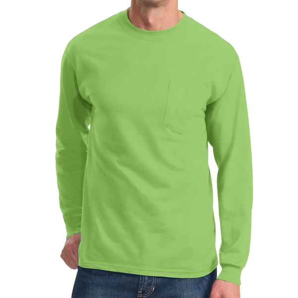 Stylish Long Sleeve Pocket Tee - Stylish Long Sleeve Pocket Tee - Image 2 of 9