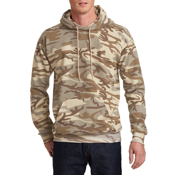 Comfortable Camo Hooded Sweatshirt - Comfortable Camo Hooded Sweatshirt - Image 1 of 6