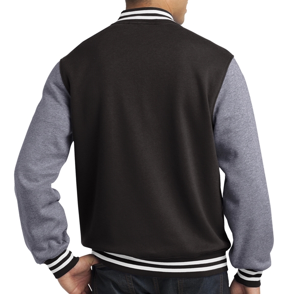 Sport-Tek® Fleece-Made Varsity Jacket - Sport-Tek® Fleece-Made Varsity Jacket - Image 3 of 14