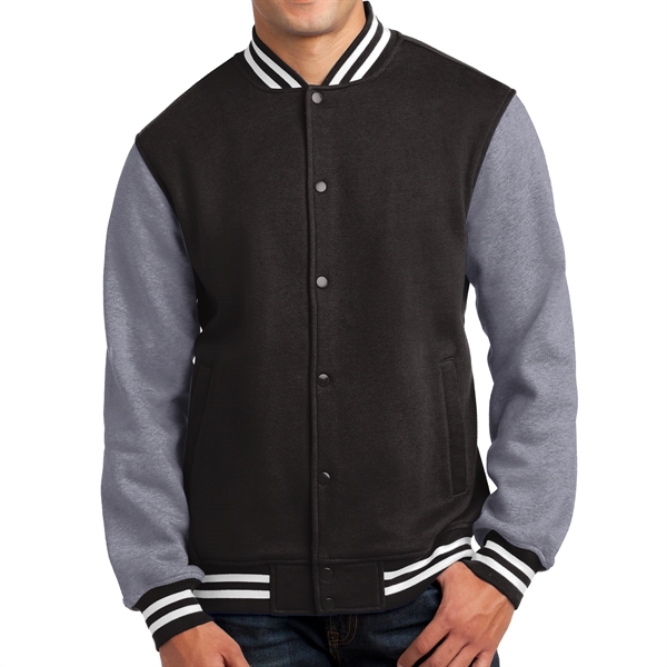 Sport-Tek® Fleece-Made Varsity Jacket - Sport-Tek® Fleece-Made Varsity Jacket - Image 5 of 14