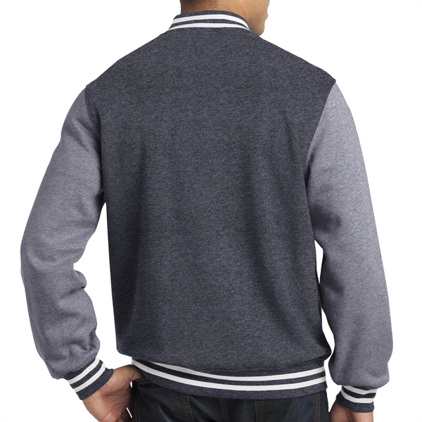 Sport-Tek® Fleece-Made Varsity Jacket - Sport-Tek® Fleece-Made Varsity Jacket - Image 7 of 14