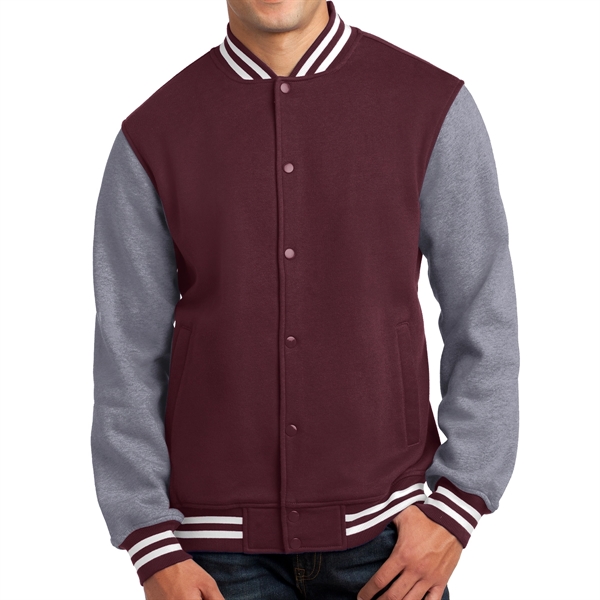 Sport-Tek® Fleece-Made Varsity Jacket - Sport-Tek® Fleece-Made Varsity Jacket - Image 9 of 14