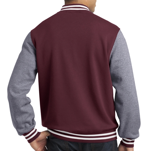 Sport-Tek® Fleece-Made Varsity Jacket - Sport-Tek® Fleece-Made Varsity Jacket - Image 11 of 14