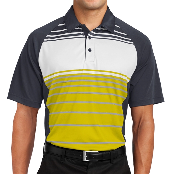 Sport-Tek® Dry Zone® Stripe-Accented Polo - Sport-Tek® Dry Zone® Stripe-Accented Polo - Image 1 of 8