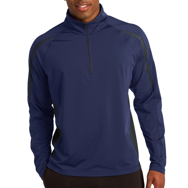 Masters' 1/2-Zip Colorblock Pullover - Masters' 1/2-Zip Colorblock Pullover - Image 3 of 12