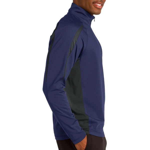 Masters' 1/2-Zip Colorblock Pullover - Masters' 1/2-Zip Colorblock Pullover - Image 4 of 12