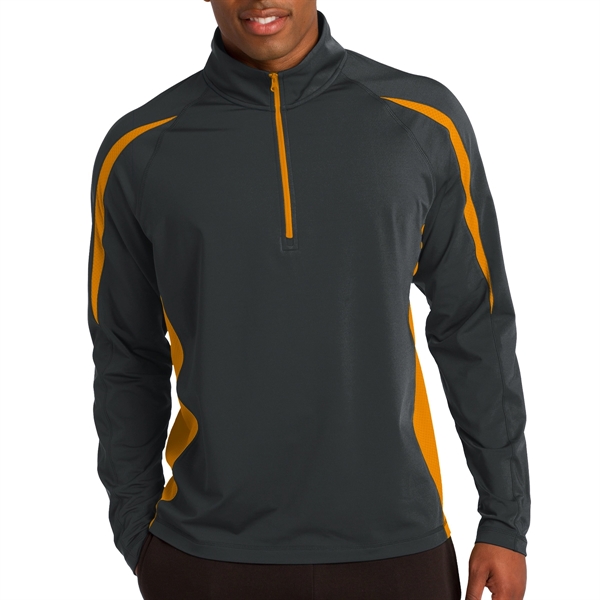 Masters' 1/2-Zip Colorblock Pullover - Masters' 1/2-Zip Colorblock Pullover - Image 10 of 12