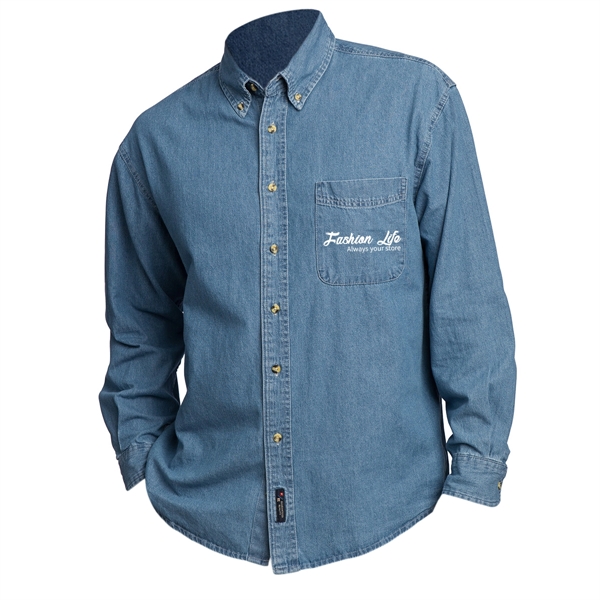 Long Sleeve Denim Shirt - Long Sleeve Denim Shirt - Image 1 of 2