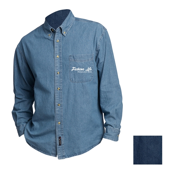 Long Sleeve Denim Shirt - Long Sleeve Denim Shirt - Image 2 of 2