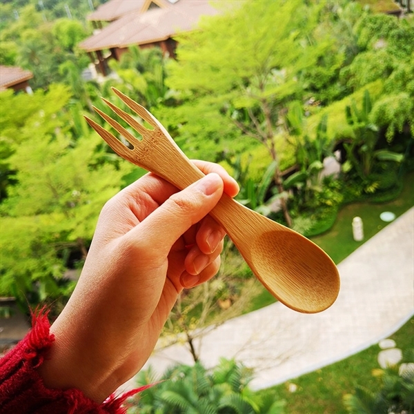 Eco-Friendly Bamboo Spork - Eco-Friendly Bamboo Spork - Image 1 of 2