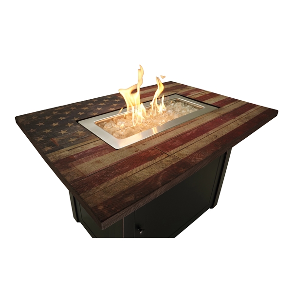 Endless Summer-AMERICANA Rectangular LP Gas Outdoor Fire Pit - Endless Summer-AMERICANA Rectangular LP Gas Outdoor Fire Pit - Image 3 of 17