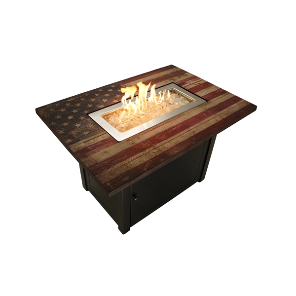 Endless Summer-AMERICANA Rectangular LP Gas Outdoor Fire Pit - Endless Summer-AMERICANA Rectangular LP Gas Outdoor Fire Pit - Image 5 of 17