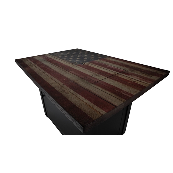 Endless Summer-AMERICANA Rectangular LP Gas Outdoor Fire Pit - Endless Summer-AMERICANA Rectangular LP Gas Outdoor Fire Pit - Image 13 of 17