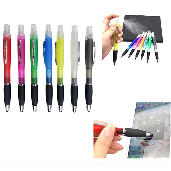 3-in-1 Spray Ballpoint Pen w/ Stylus Tip - 3-in-1 Spray Ballpoint Pen w/ Stylus Tip - Image 0 of 3