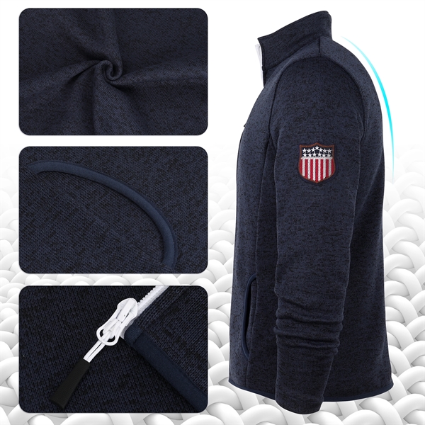 Men's Full-Zip Sweater Fleece Jacket - Men's Full-Zip Sweater Fleece Jacket - Image 1 of 5