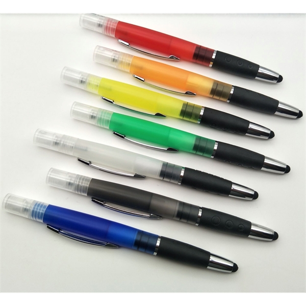 3-in-1 Spray Ballpoint Pen w/ Stylus Tip - 3-in-1 Spray Ballpoint Pen w/ Stylus Tip - Image 1 of 3