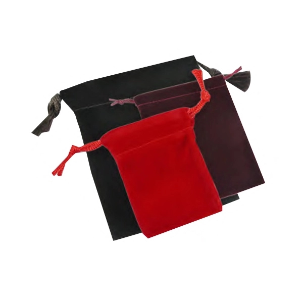 Velvet emblem pouch