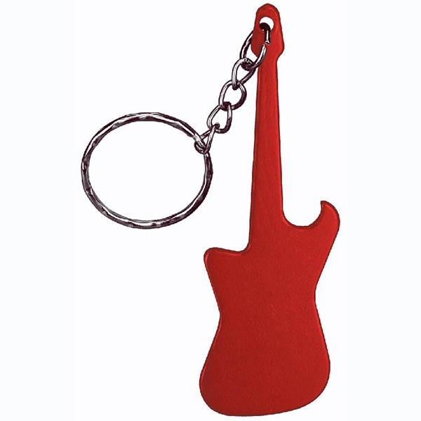 Guitar Shaped Bottle Opener Keychain - Guitar Shaped Bottle Opener Keychain - Image 4 of 6
