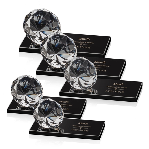 Gemstone Award on Black - Diamond