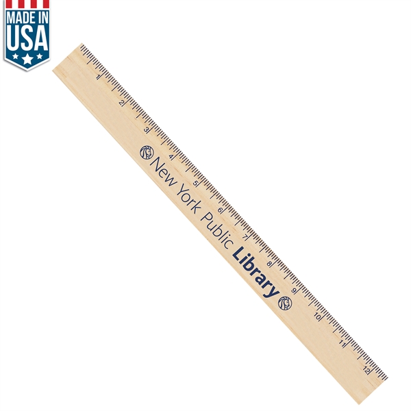 12" Natural Finish Ruler - 12" Natural Finish Ruler - Image 0 of 1