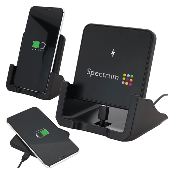 10W Wireless Charger Pad and Phone Stand - 10W Wireless Charger Pad and Phone Stand - Image 0 of 1