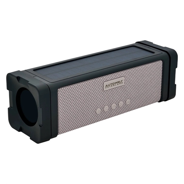 20W Solar IPX7 Bluetooth® Speaker/Power Bank - 20W Solar IPX7 Bluetooth® Speaker/Power Bank - Image 0 of 1