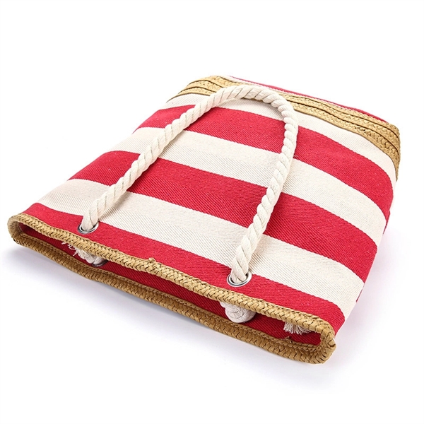 Jute Boat Tote with Zipper - Jute Boat Tote with Zipper - Image 1 of 5