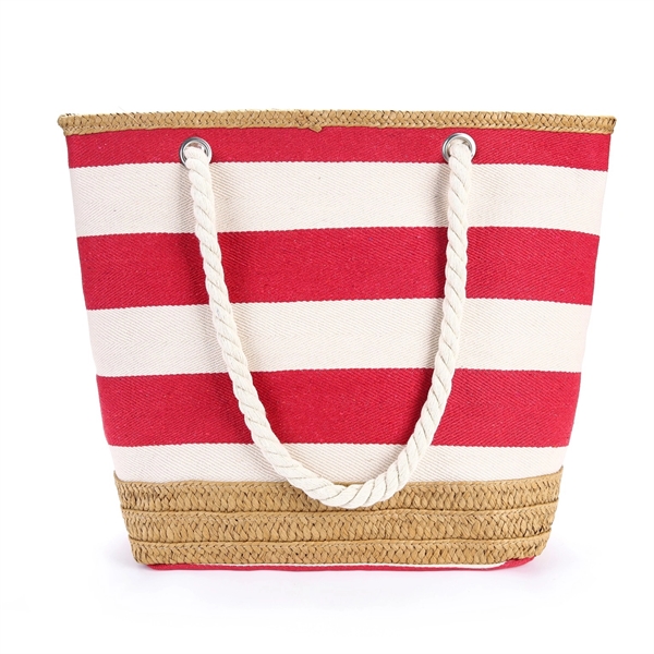 Jute Boat Tote with Zipper - Jute Boat Tote with Zipper - Image 5 of 5